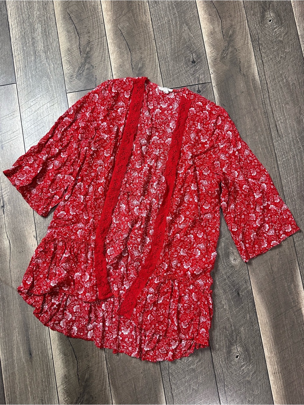 Mauriceās 3/4 Sleeve Lightweight Open Cardigan
